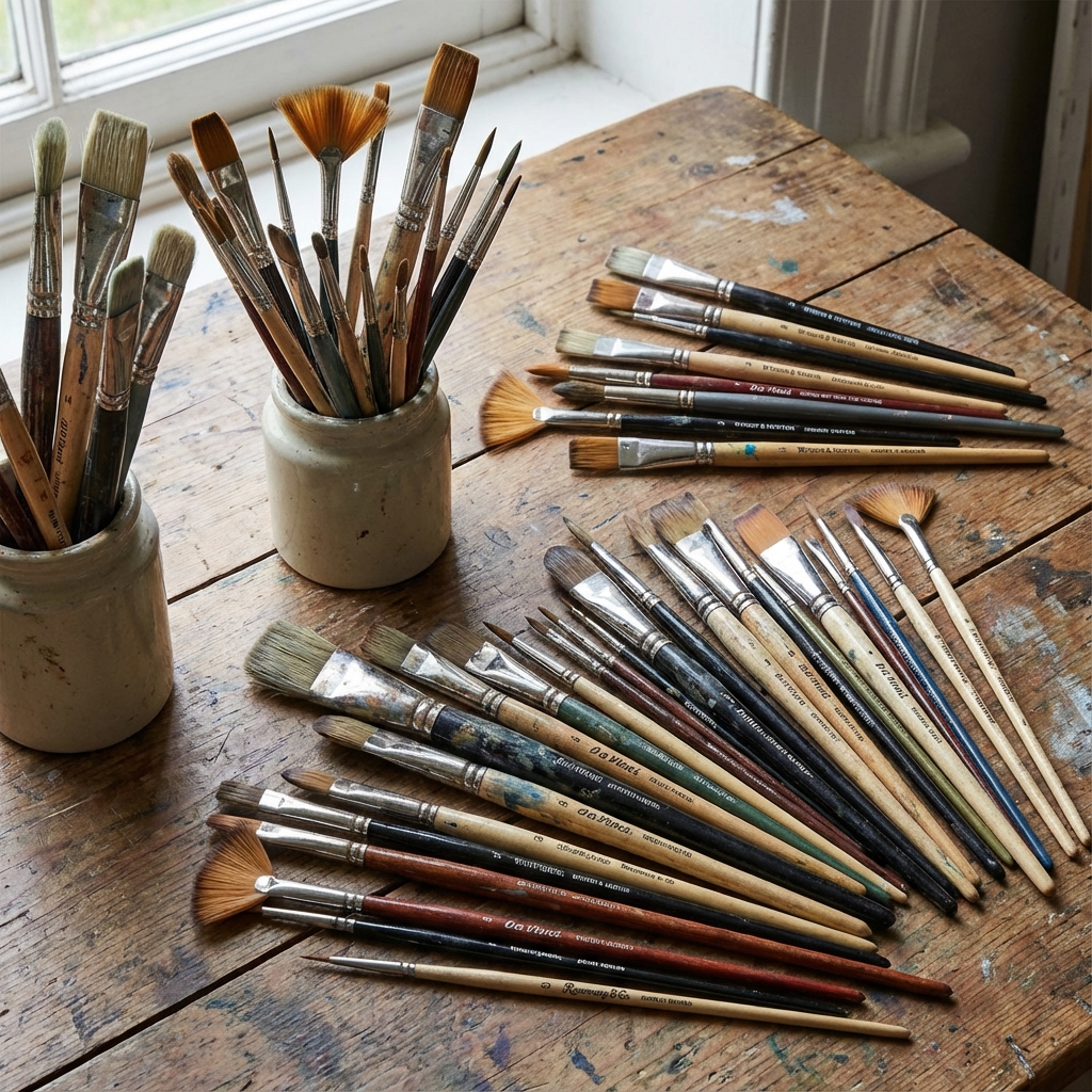 Yağlı Akrilik Sulu Boya Fırçaları